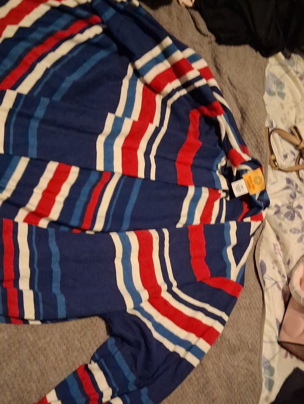 Ruby Rd. Navy, Red & White Striped Long-Sleeve Shirt